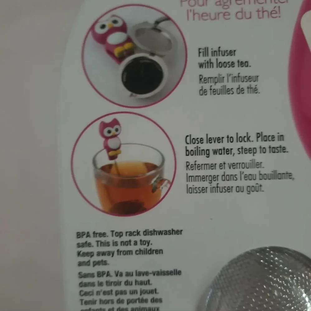 Joie MSC PURPLE OWL Tea Cup Infuser - 18/10 Stainless Steel New
